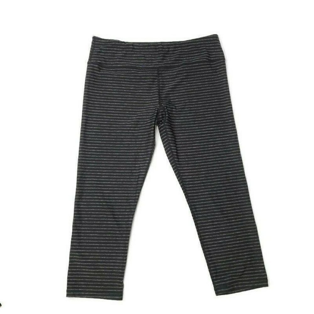 Scorpio Sol Womens Large Gray Stripe‎ Capri Pants